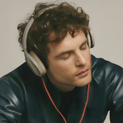 Man Immersed in Music